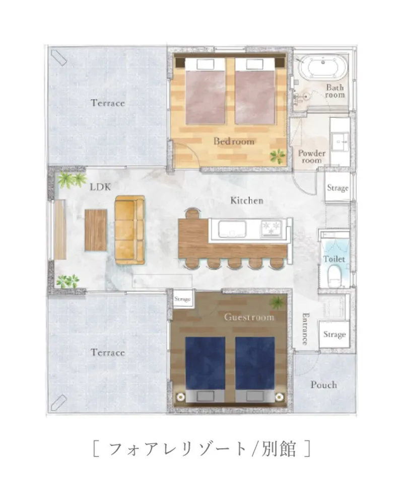 間取り図｜フォアレリゾート今帰仁・運天フクギVilla